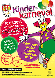 Coellner im Paragraph im 8Seasons feiert m 10.02.2103 einen großen Kinder-Karneval